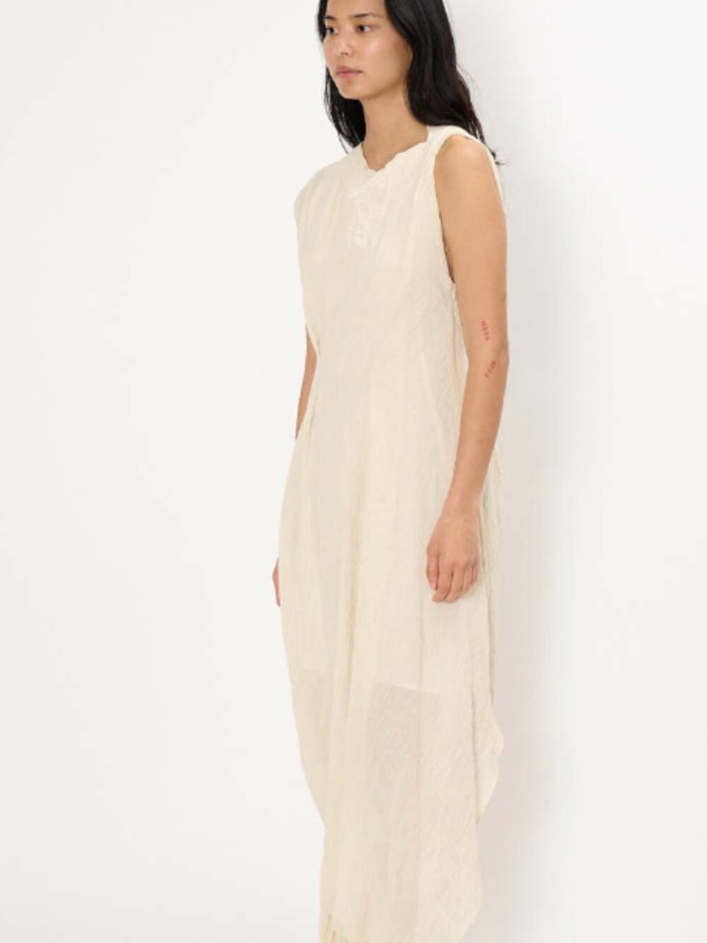 Lauren Manoogian Gauze Twist Dress - Muslin